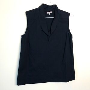 Rossopuro Black Cowl Nehru Collar Tank Medium EUC